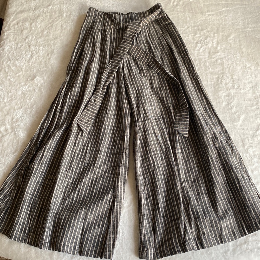 Cotton and Linen wide leg pants